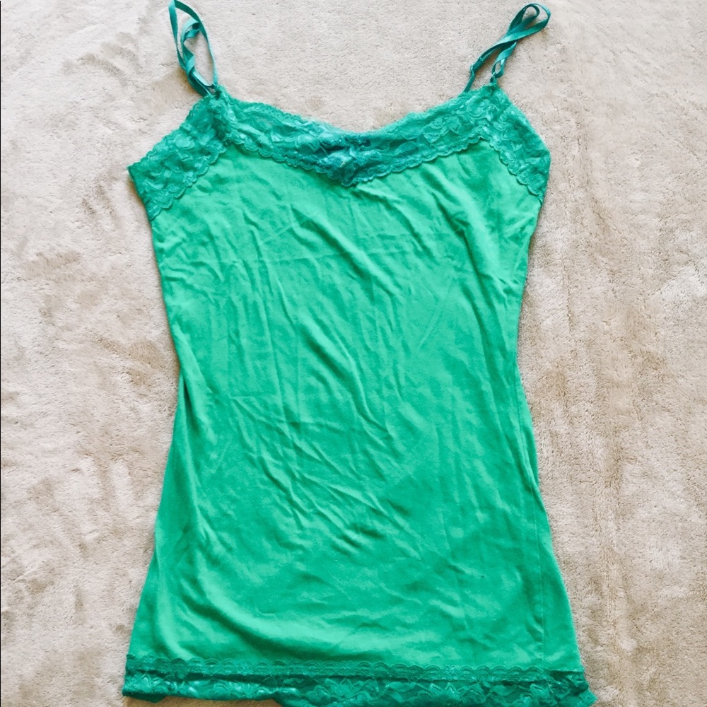 CLOSET Lacy Green Tank Top